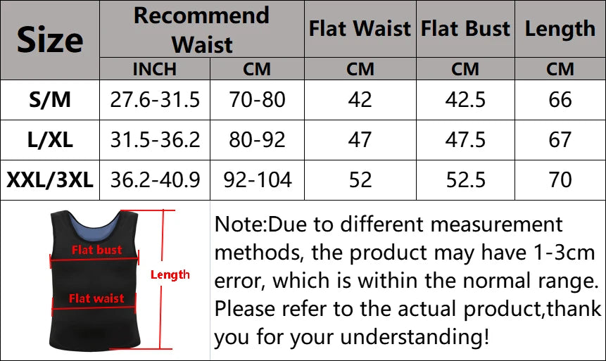 Men Neoprene Sweat Sauna Vest Waist Trainer Slimming Body Shapers Vest Shapewear Corset Gym Underwear Women Fat Burn Tank Top